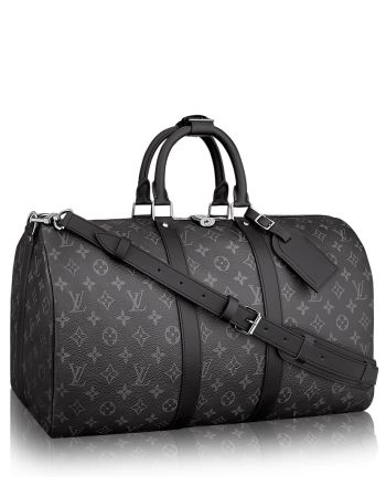 Louis Vuitton Keepall Bandouliere 55 M40605 Black